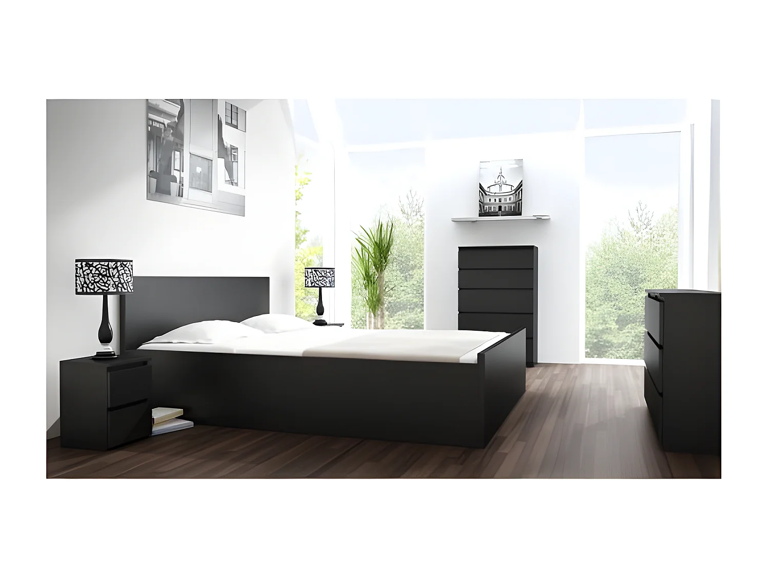 MILANO | Cassettiera moderna per camera da letto/soggiorno/ufficio 40x70x109.5 | 5 cassetti scorrevoli | Mobile contenitore | chiffon