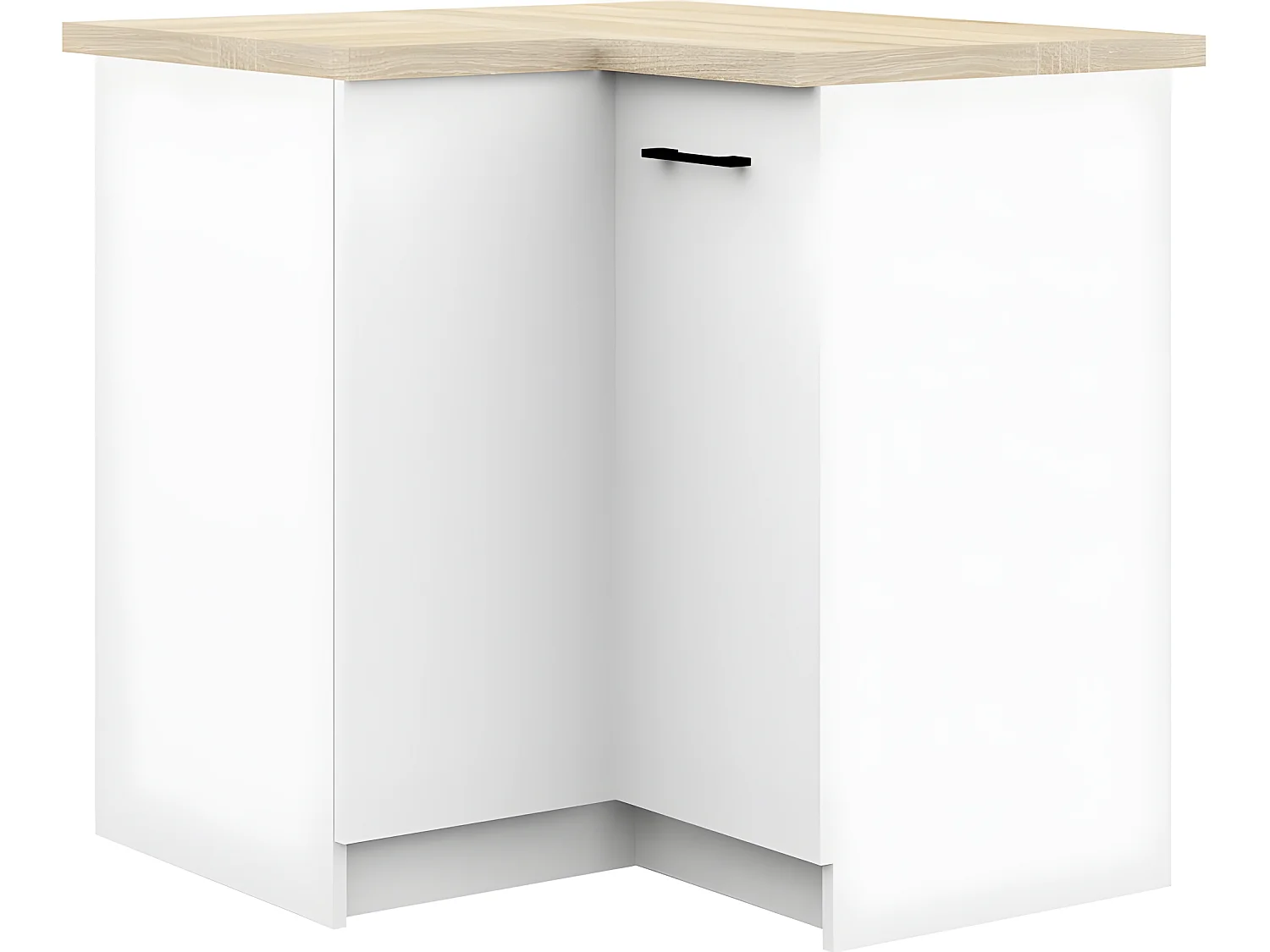 ASTRA - Meuble de cuisine bas d'angle style moderne - 90x82x46 - 2 portes