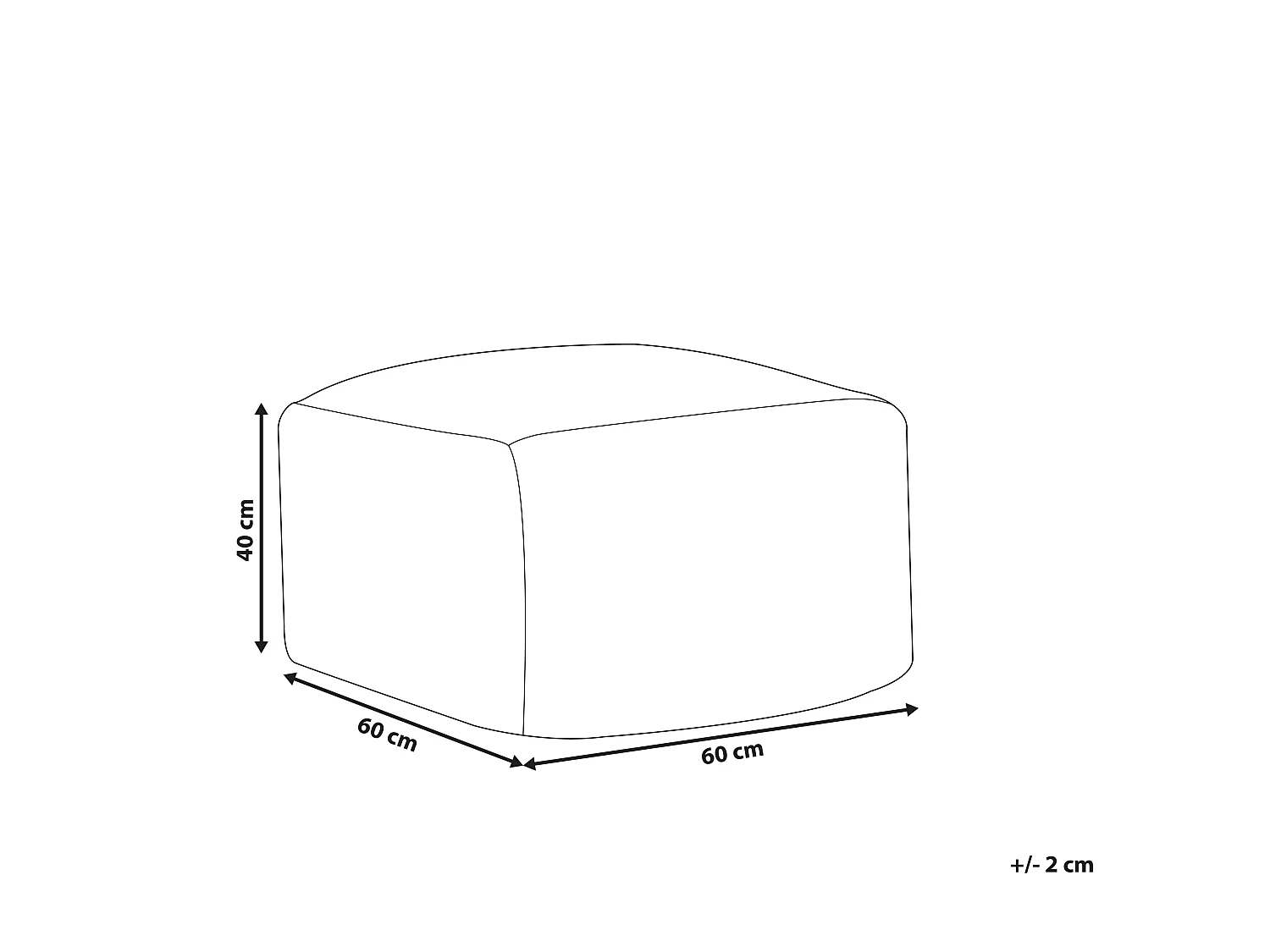 Pouf MANISA Laine Marron