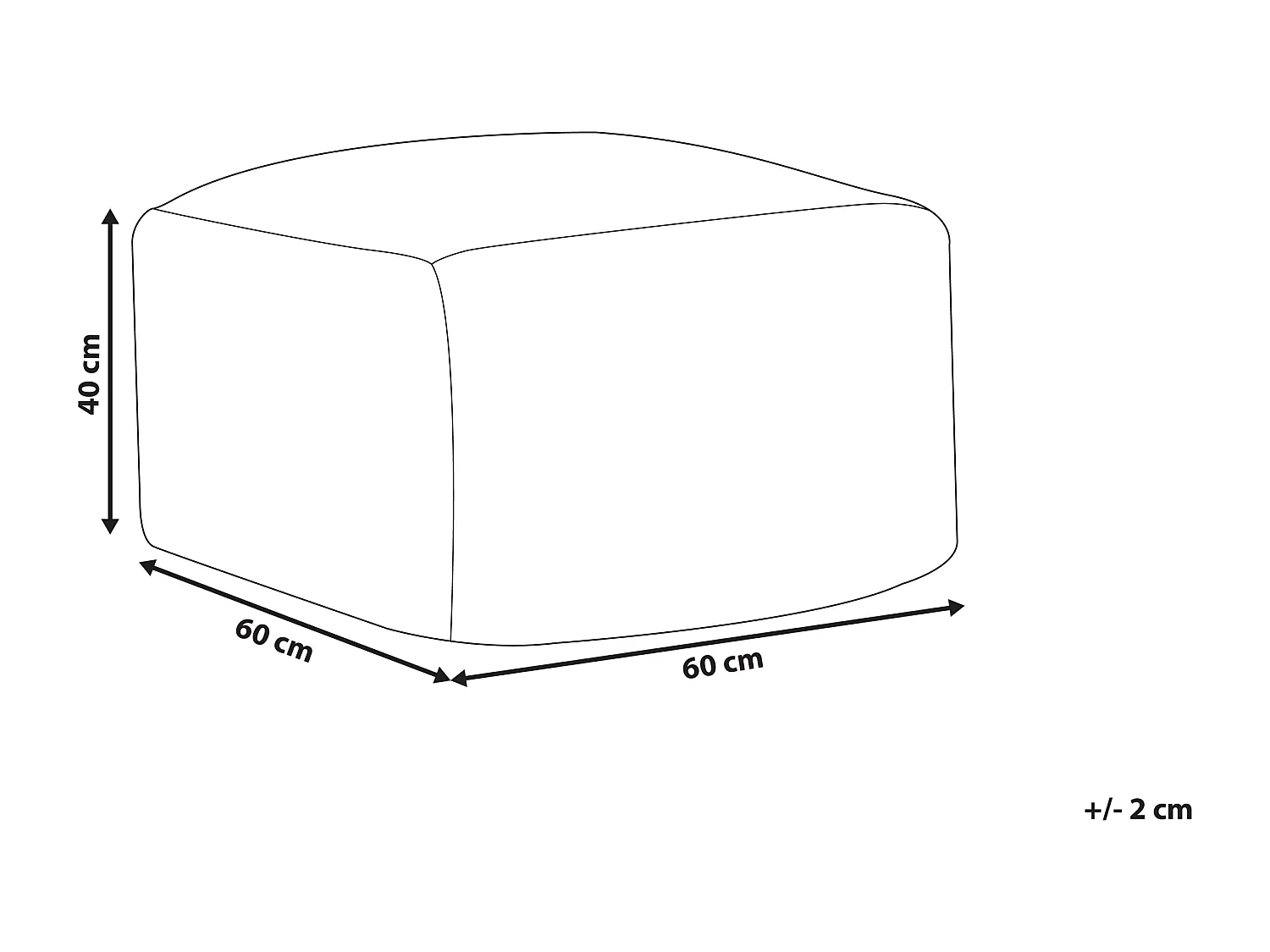 Pouf MANISA Laine Marron