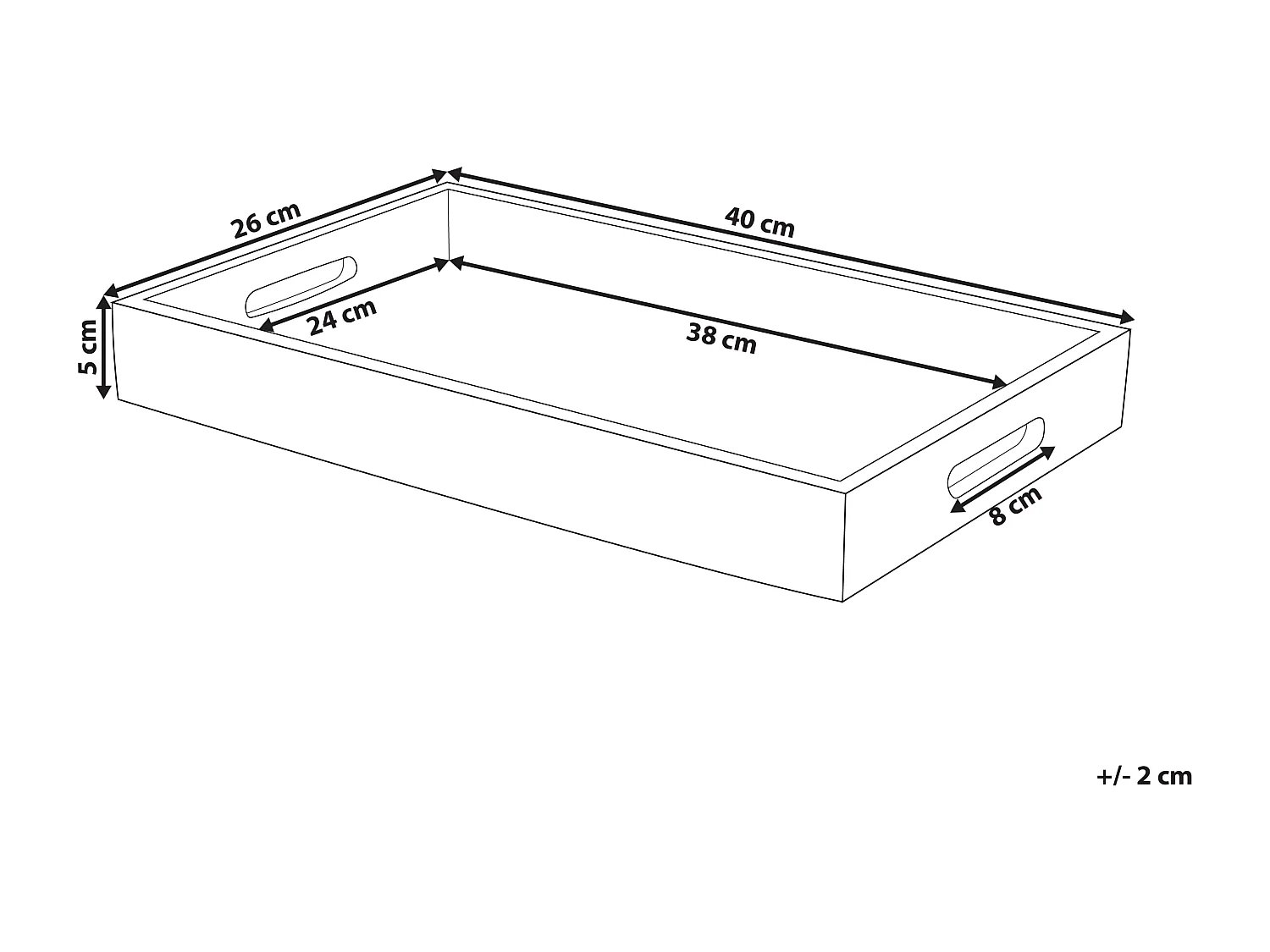 Plateau décoratif TYLIS Bois de manguier Naturel