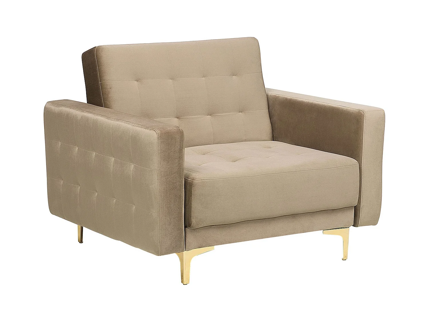 Fauteuil ABERDEEN Fluweel Zandbeige