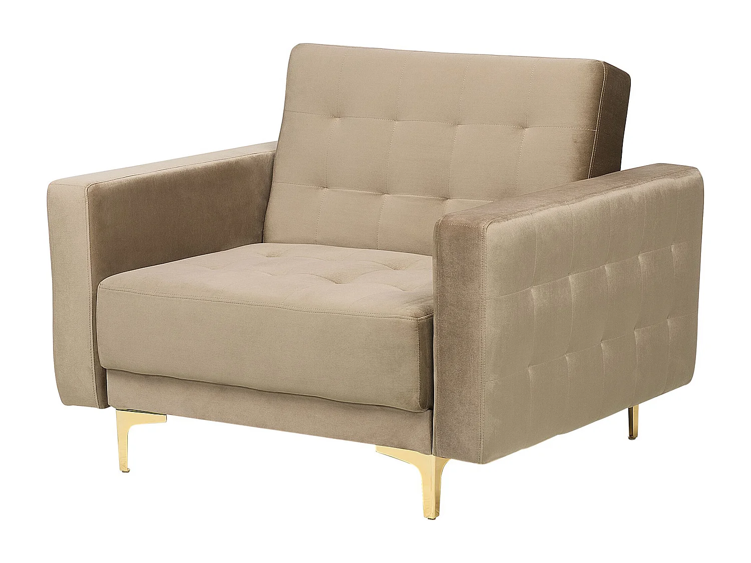 Poltrona ABERDEEN Velluto Beige sabbia