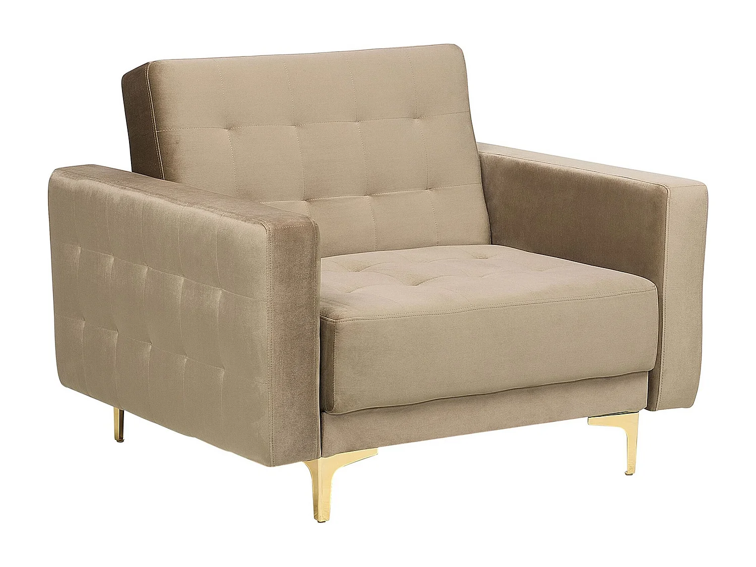 Fauteuil ABERDEEN Fluweel Zandbeige