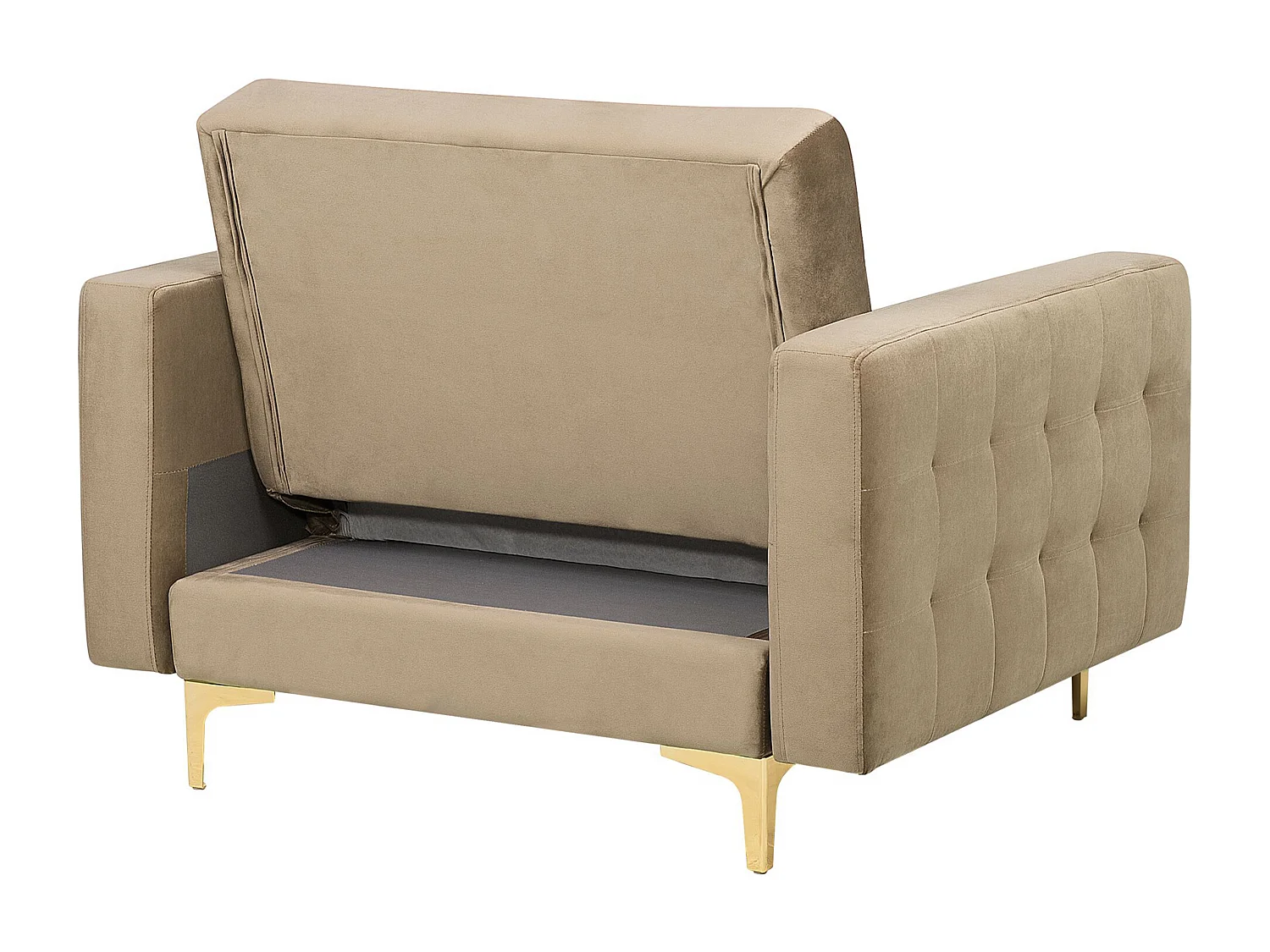 Fauteuil ABERDEEN Fluweel Zandbeige