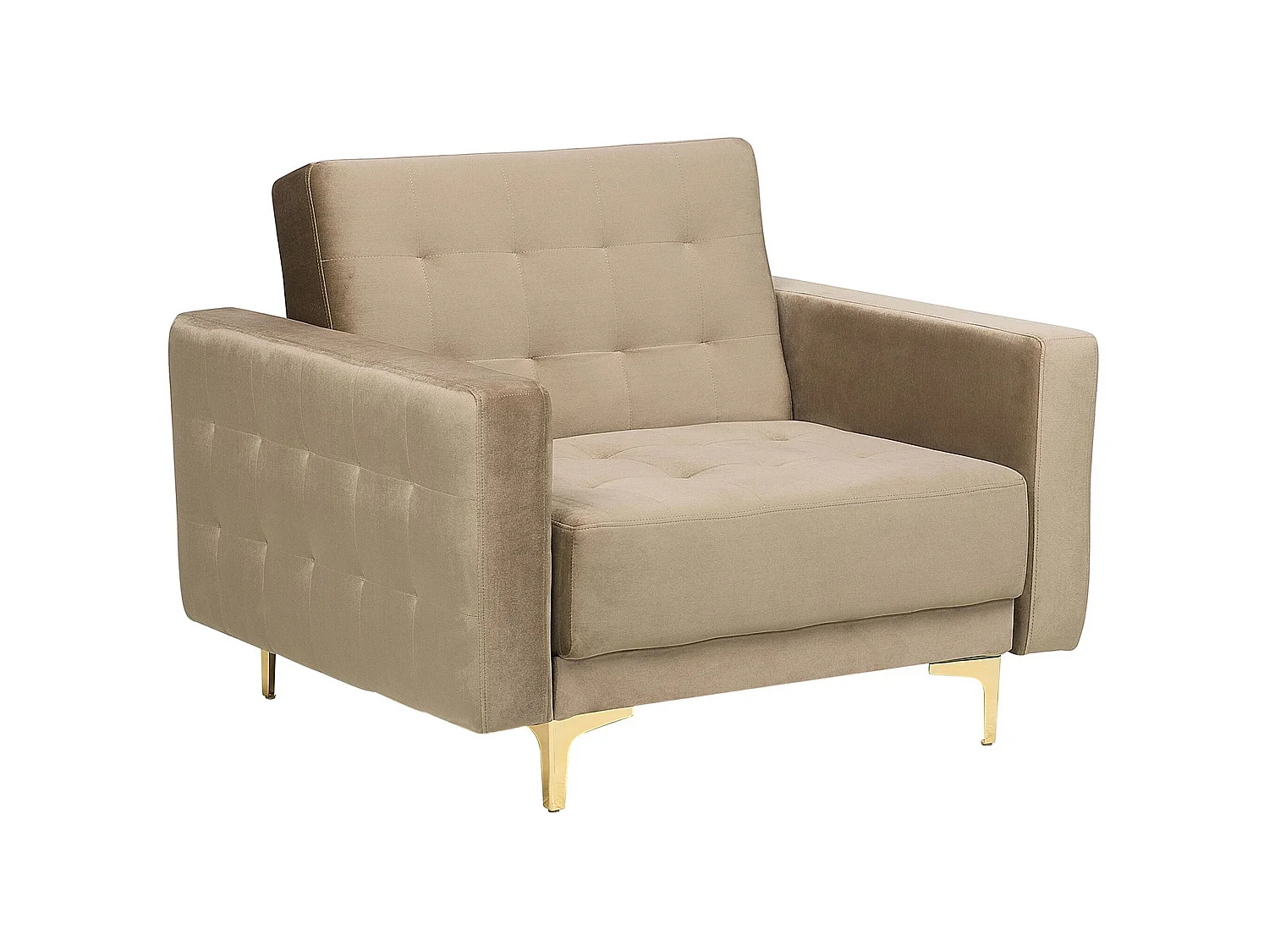 Fauteuil ABERDEEN Fluweel Zandbeige