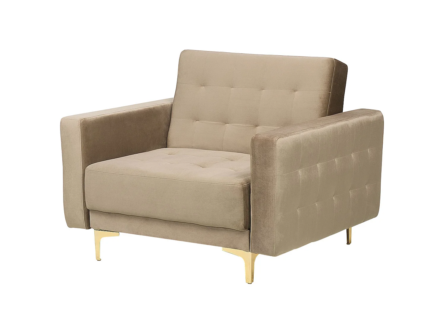Fauteuil ABERDEEN Fluweel Zandbeige