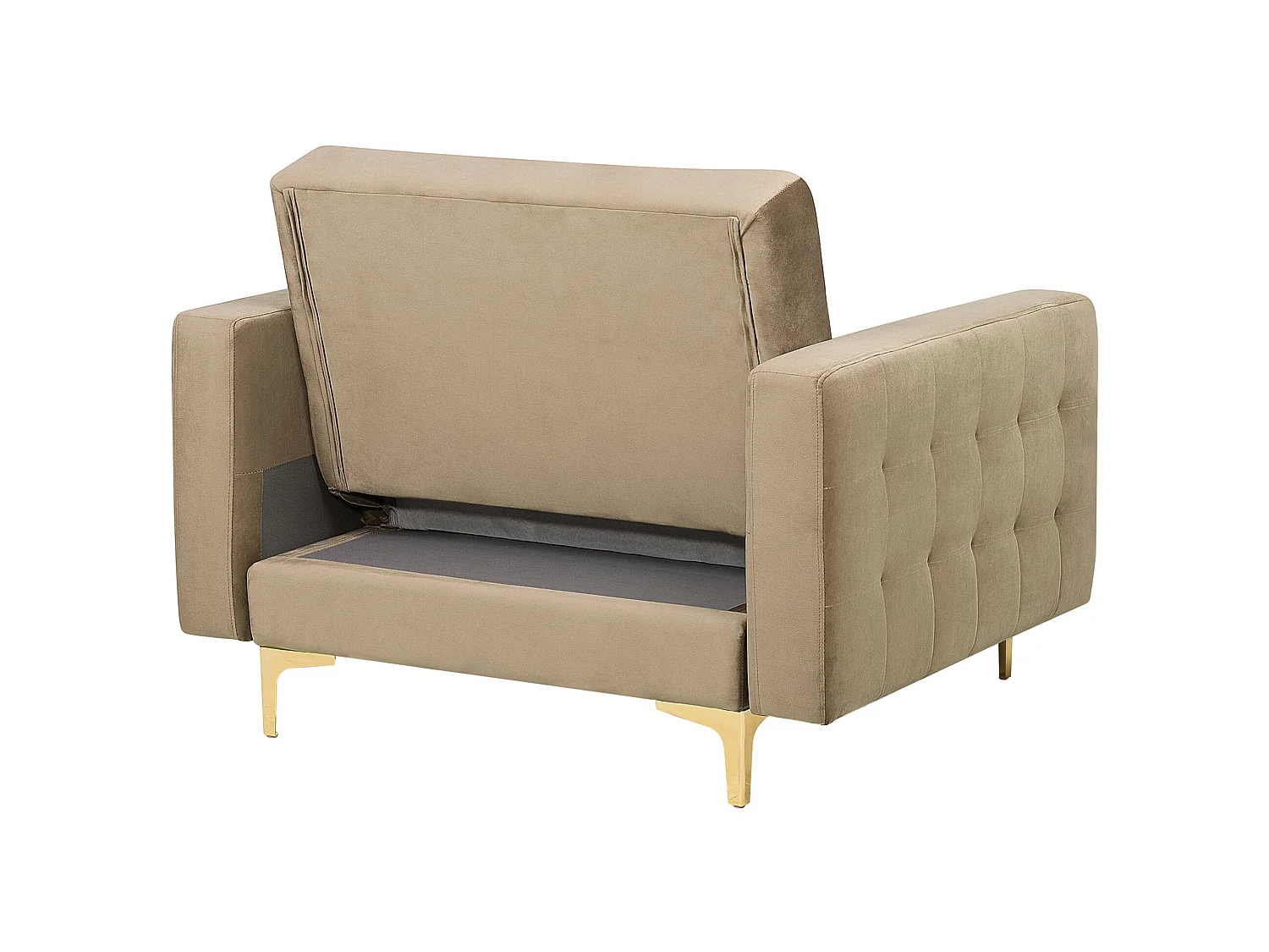 Fauteuil ABERDEEN Fluweel Zandbeige