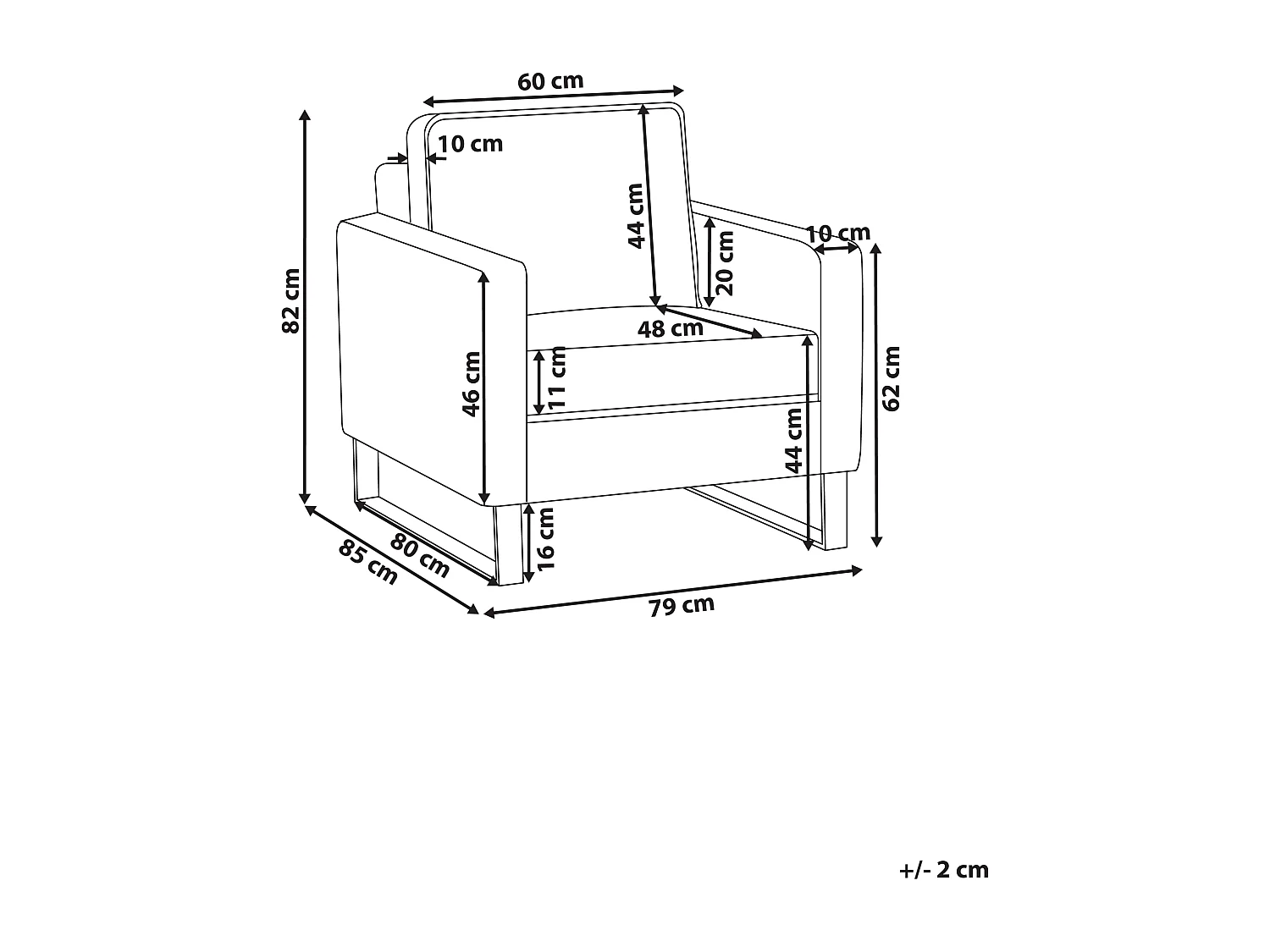 Fauteuil VIND Velours côtelé Marron clair