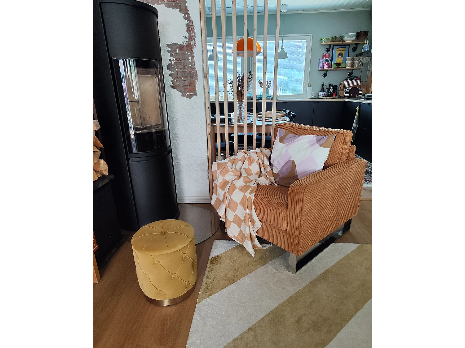 Sessel VIND Cord Hellbraun