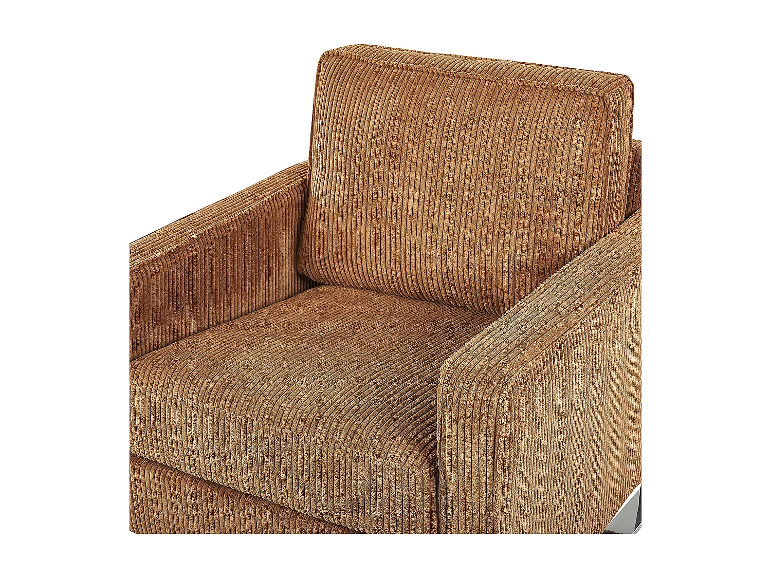 Fauteuil VIND Velours côtelé Marron clair