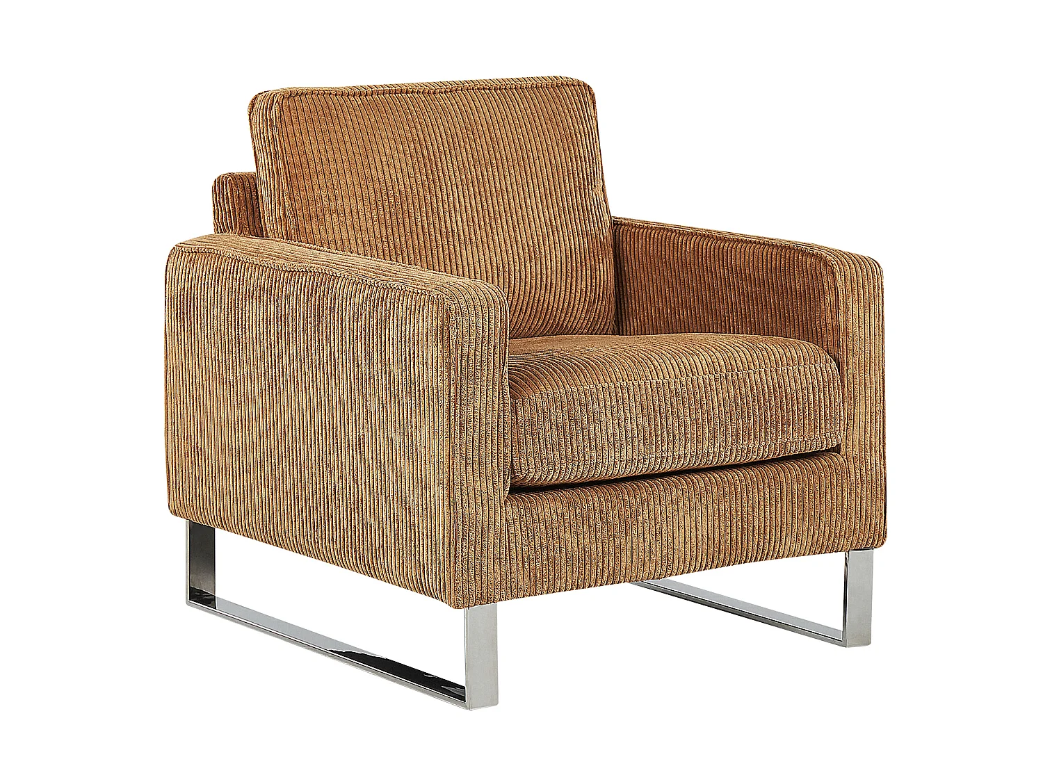 Fauteuil VIND Velours côtelé Marron clair