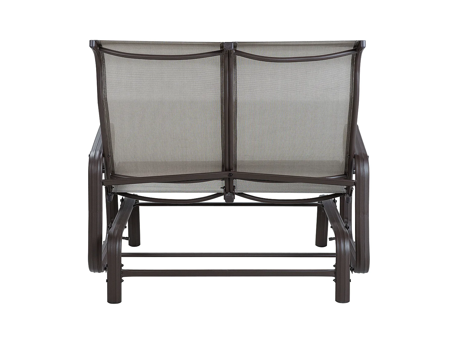 Panchina da giardino BORGIO 114 cm Metallo Marrone/ Grigio