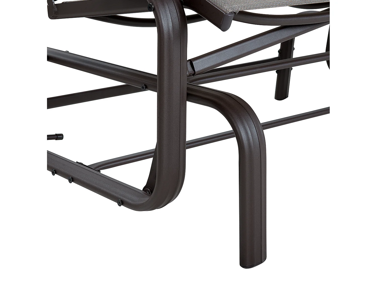 Panchina da giardino BORGIO 114 cm Metallo Marrone/ Grigio