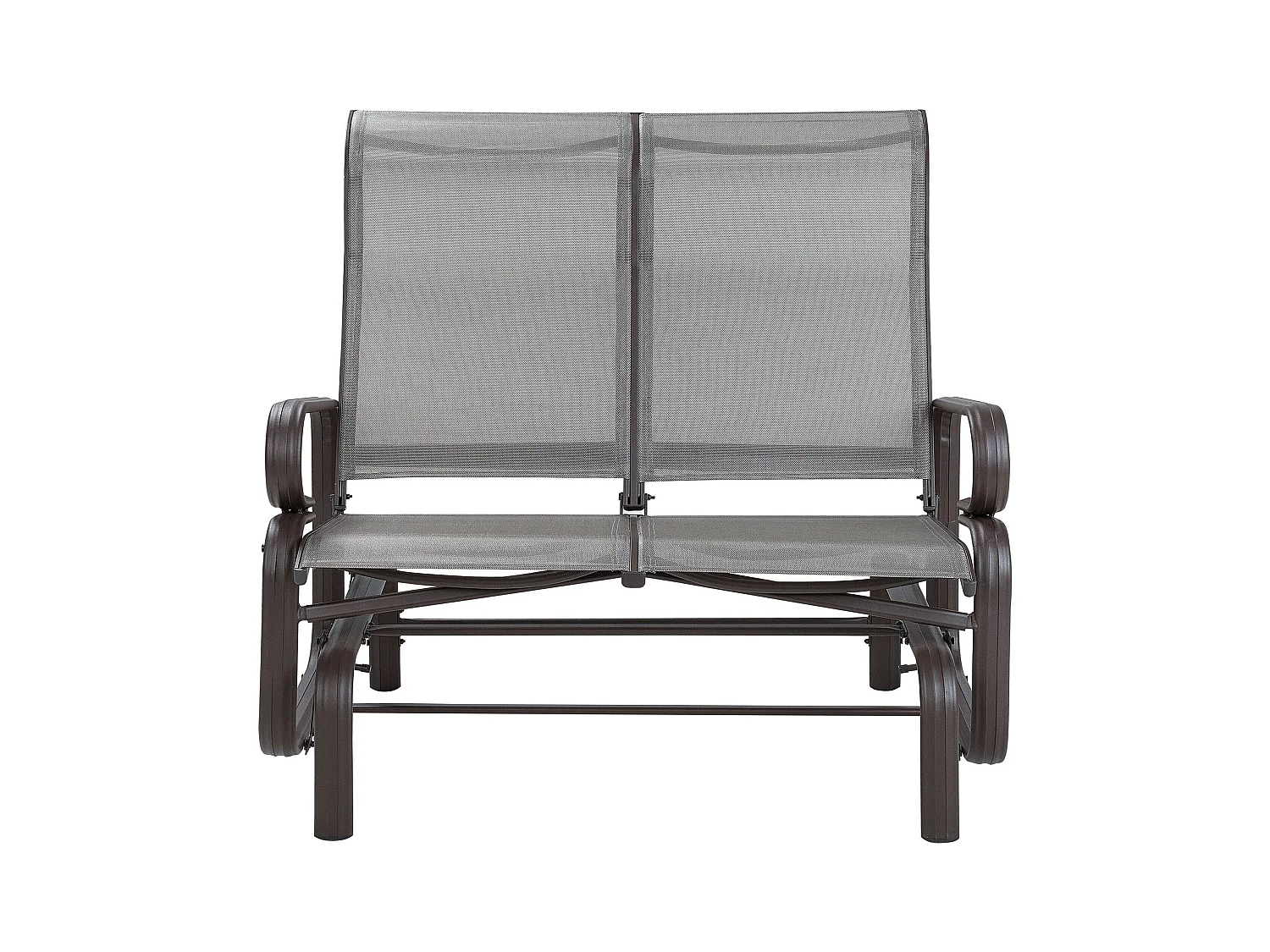 Banc de jardin BORGIO 114 cm Métal Marron/gris