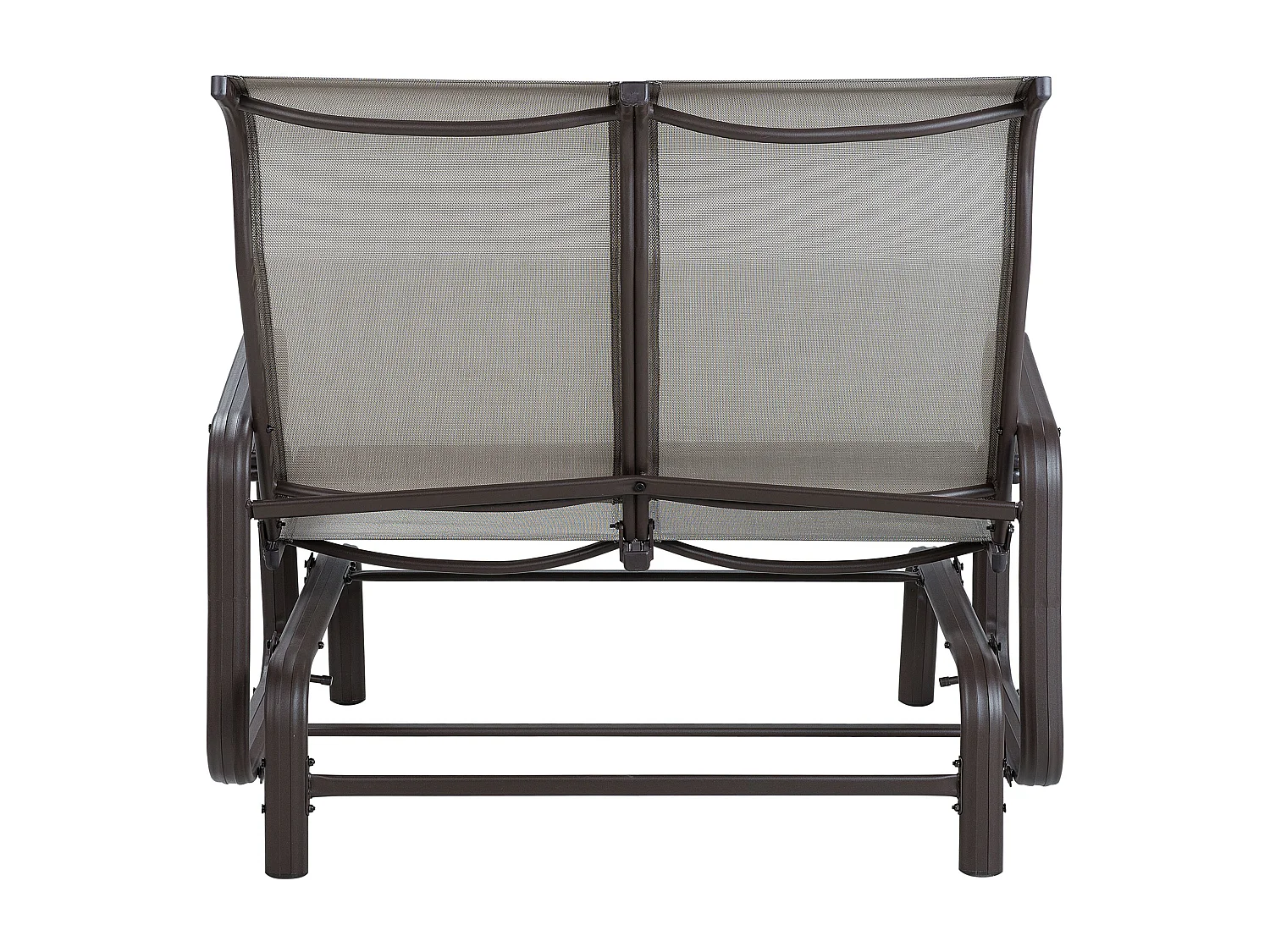 Banc de jardin BORGIO 114 cm Métal Marron/gris