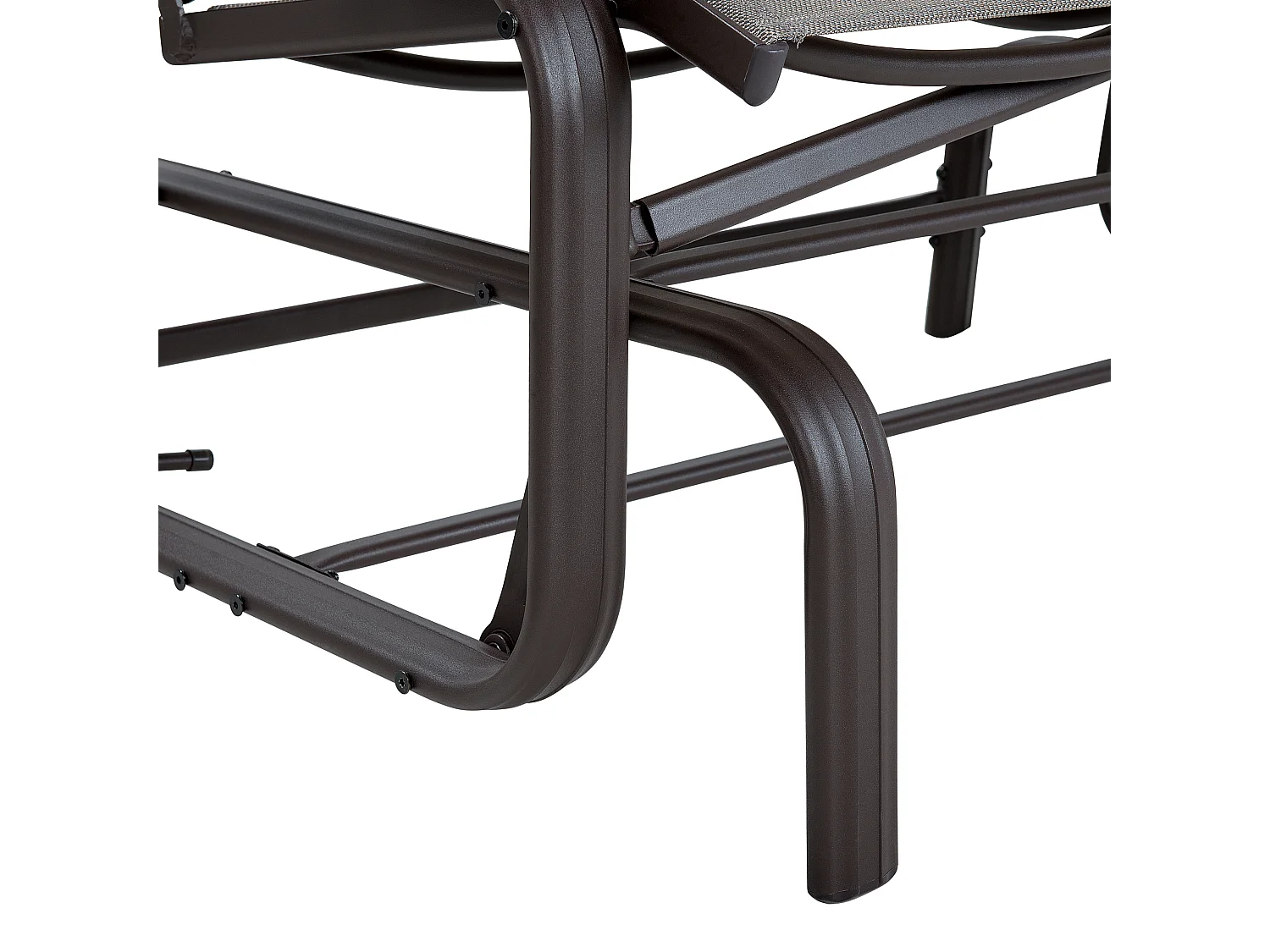 Gartenbank BORGIO 114 cm Metall Braun / Grau