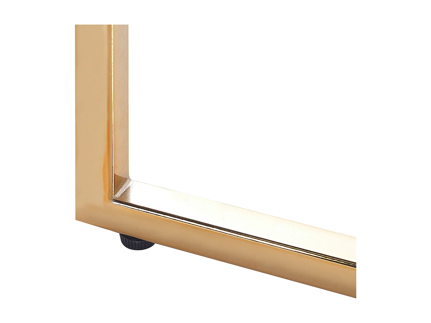 Schmaler Konsolentisch mit Marmor Optik weiß Metallgestell gold Glamour Royse