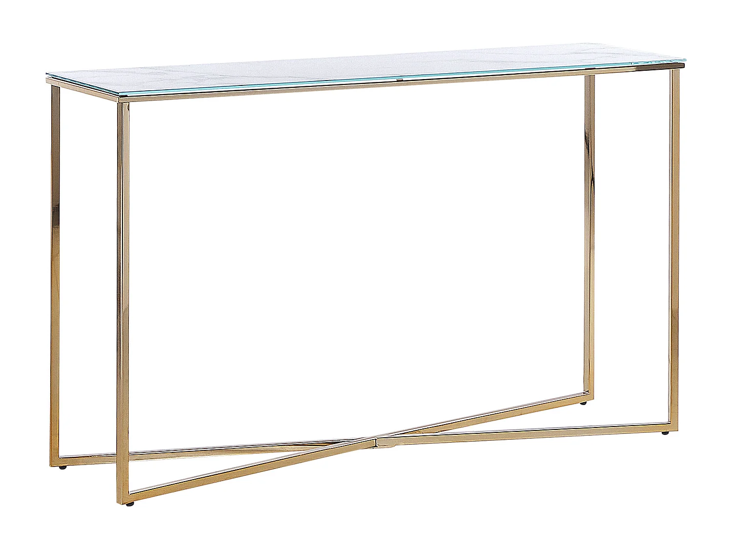 Consoletafel ROYSE Veiligheidsglas Wit marmer