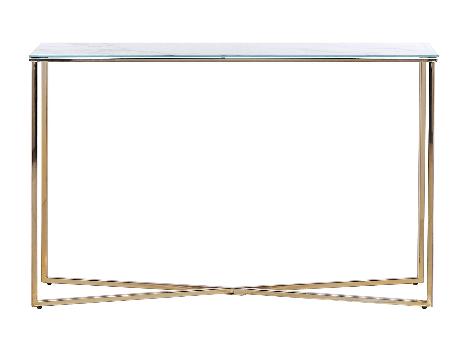 Consoletafel ROYSE Veiligheidsglas Wit marmer