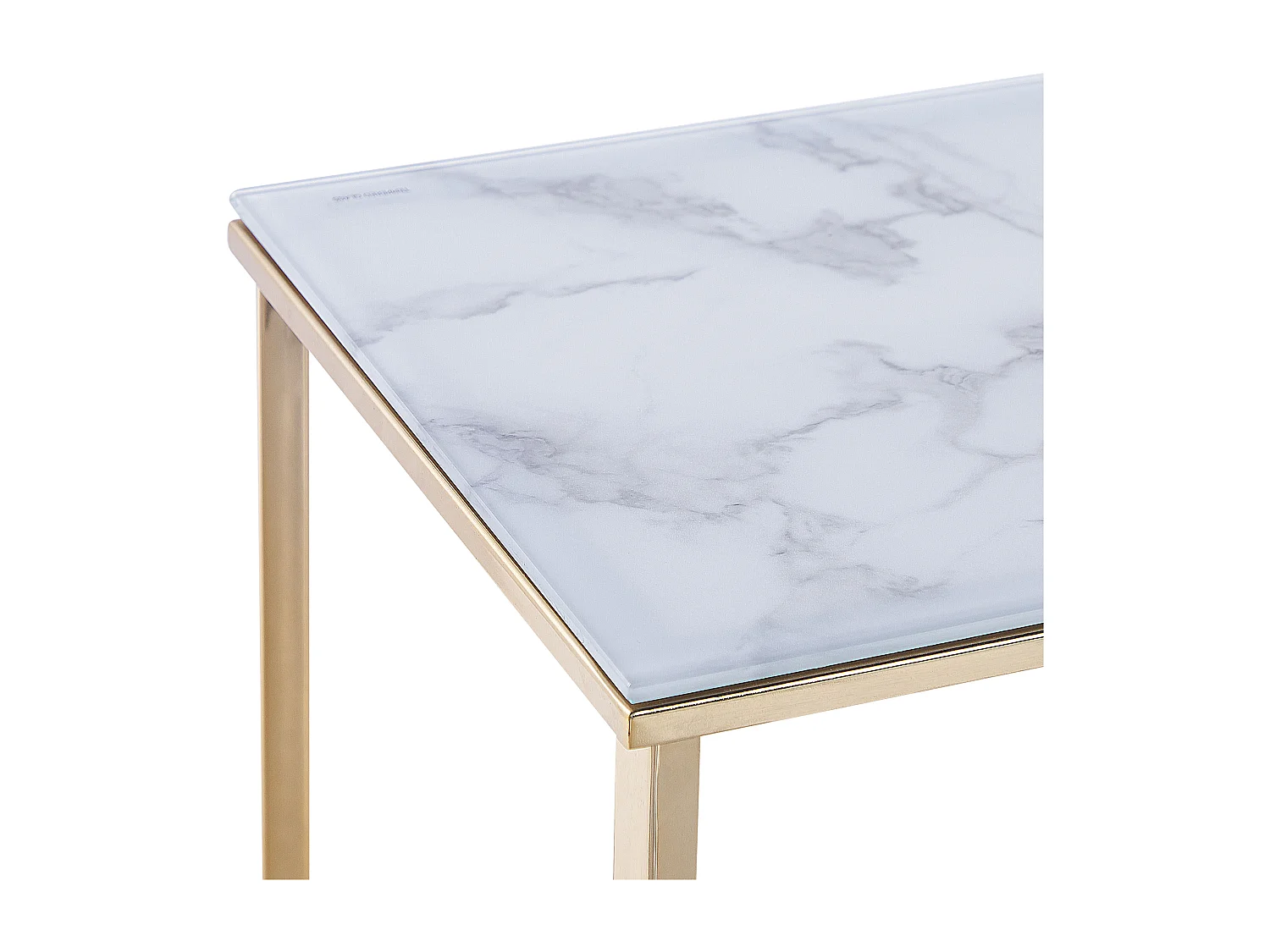 Consoletafel ROYSE Veiligheidsglas Wit marmer