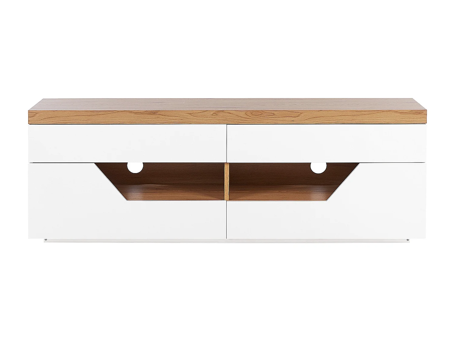 Meuble TV CHEVAL Marron/blanc