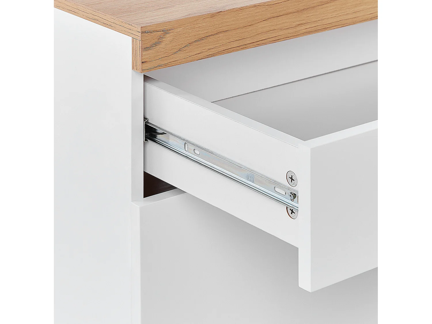 Meuble TV CHEVAL Marron/blanc