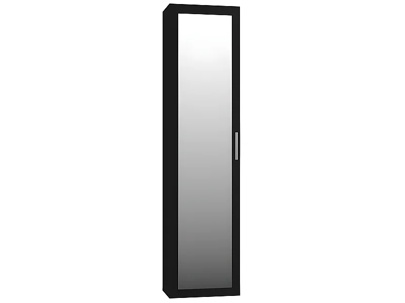 ATARA | Armoire d'entrée avec grand miroir | 180x50x35 cm | Deux étagères + porte-cintres à l'intérieur | Meubles d'entrée
