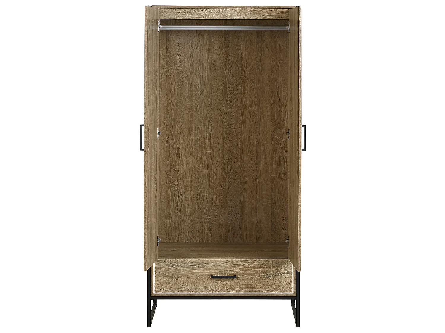 Armoire 2 portes avec tiroir bois clair SCHWEDT
