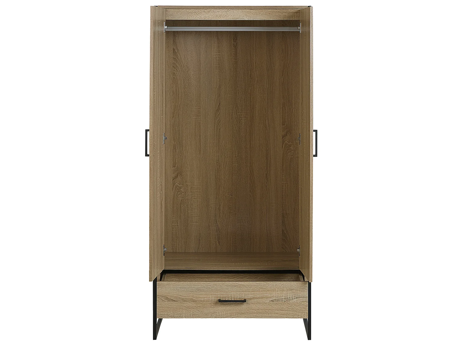 Armoire 2 portes avec tiroir bois clair SCHWEDT