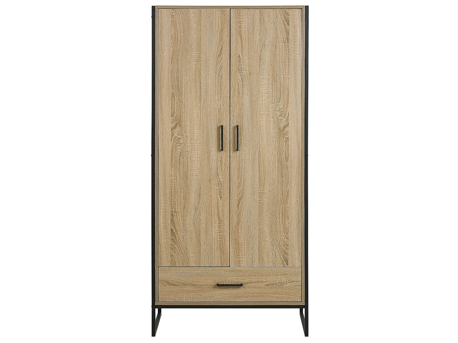 Armoire 2 portes avec tiroir bois clair SCHWEDT