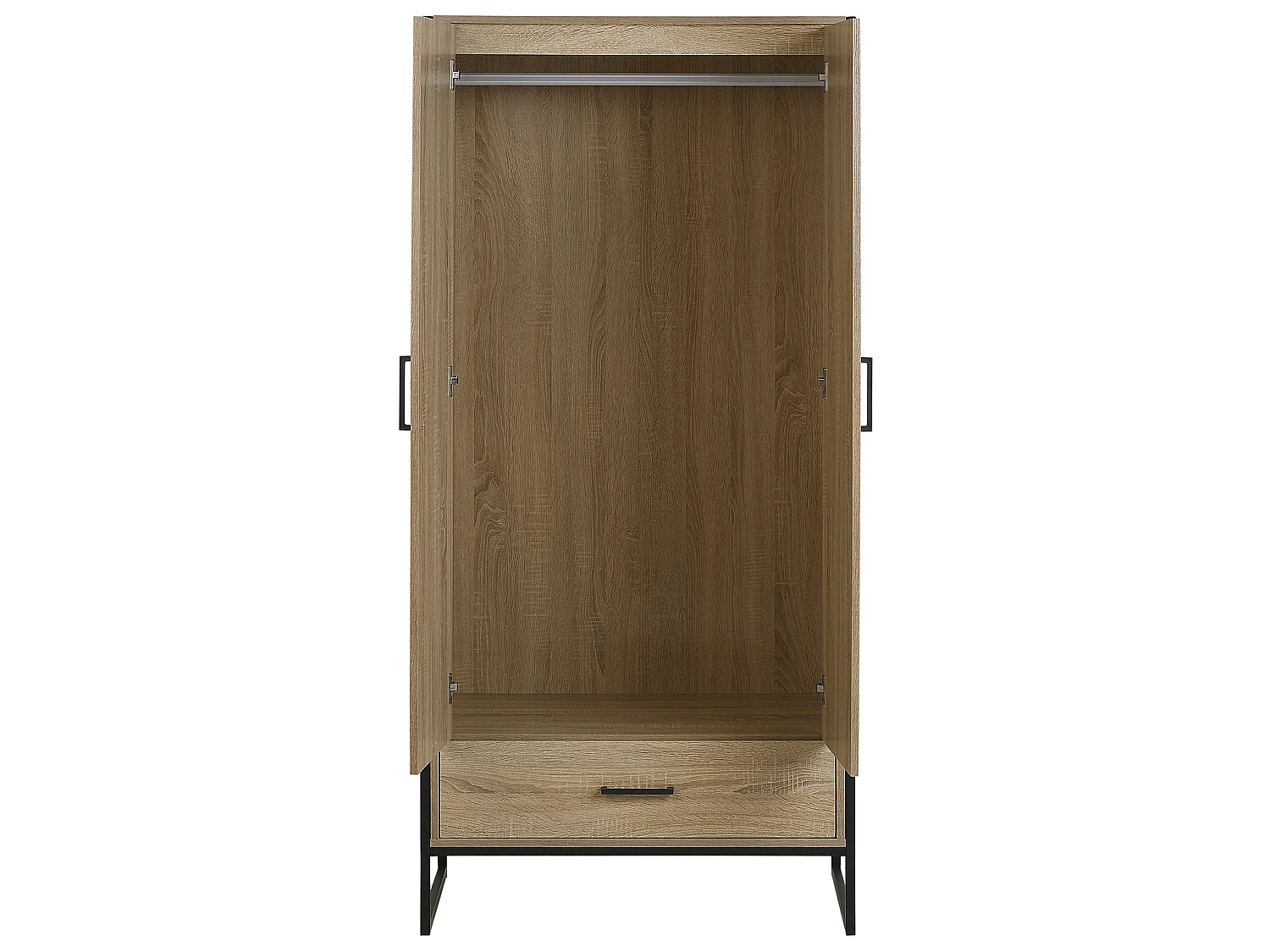 Armoire 2 portes avec tiroir bois clair SCHWEDT
