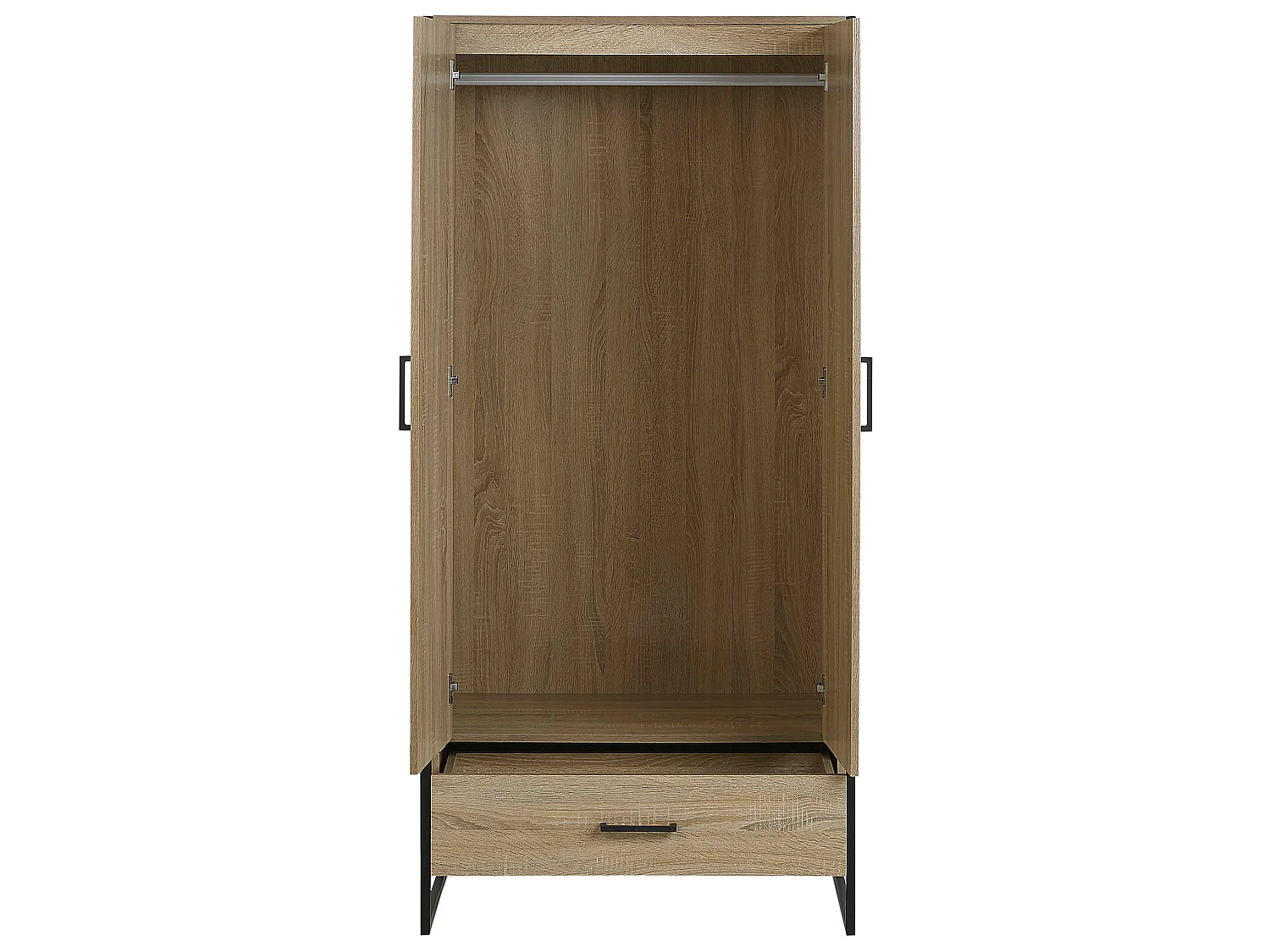 Armoire 2 portes avec tiroir bois clair SCHWEDT