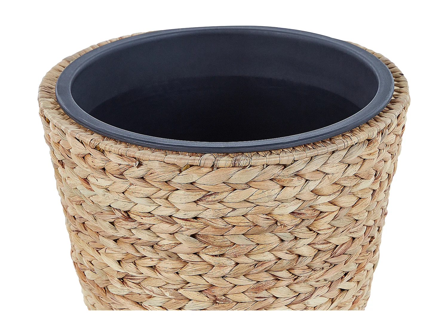 Set van 3 bloempotten PLAKA Wicker 29/37/49 cm Natuurlijk