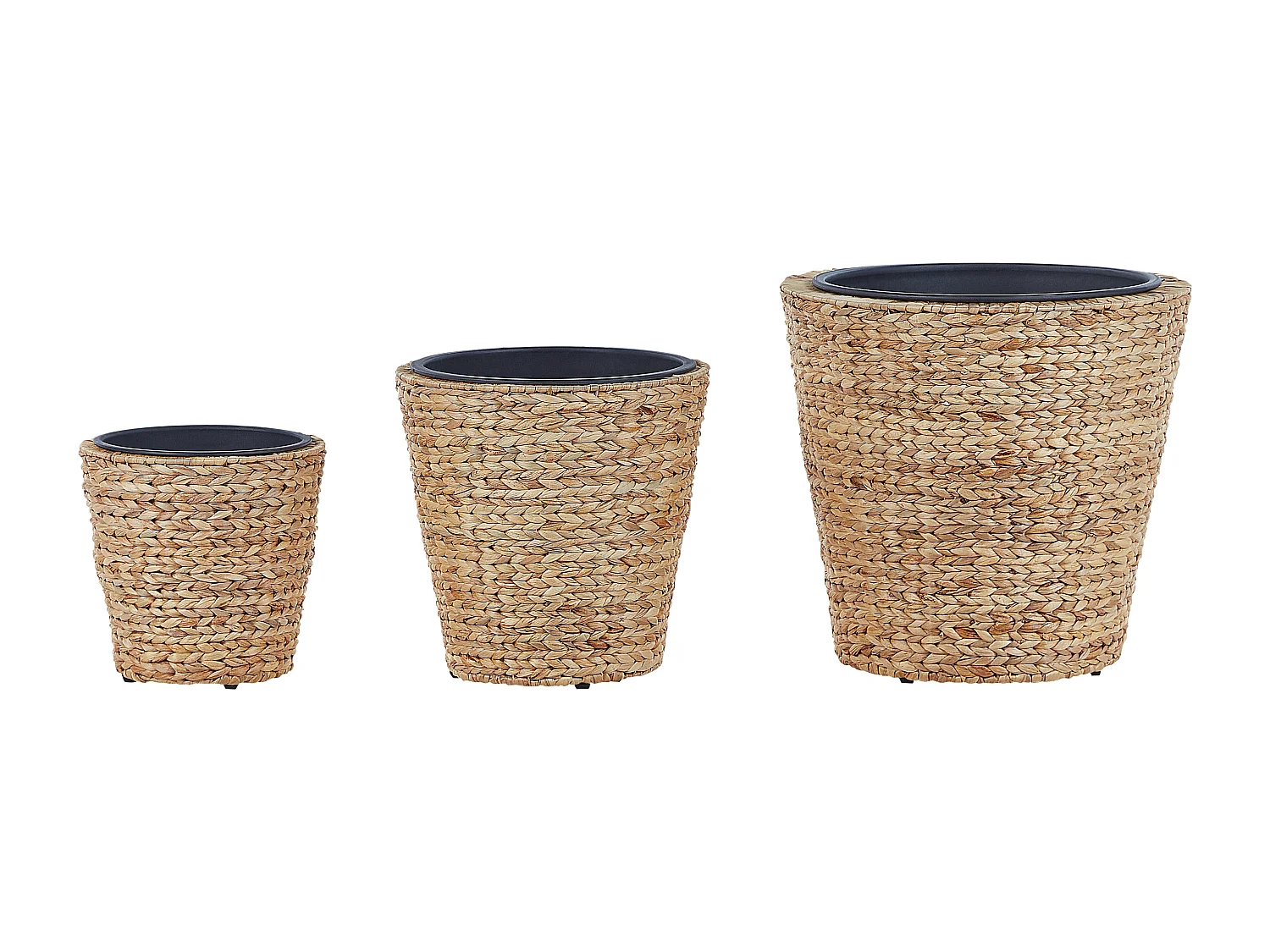 Moderne Blumentöpfe 3er Set Wasserhyazinthe natur Boho-Stil Plaka