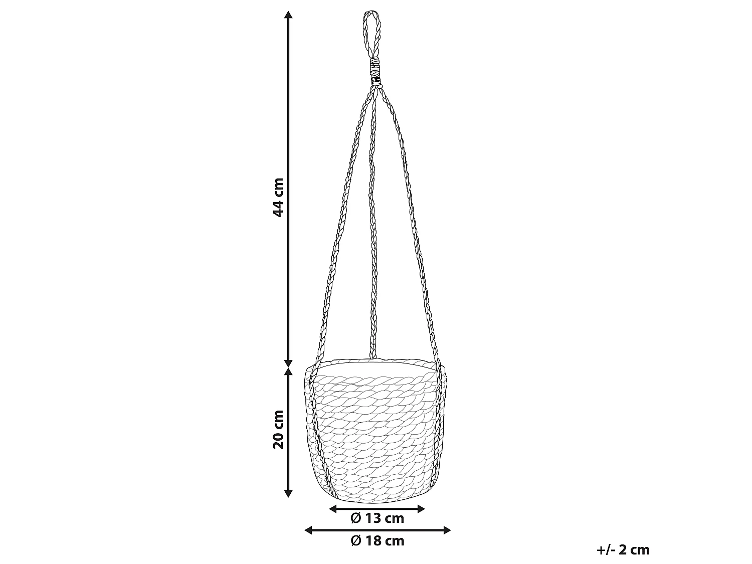 Vaso per piante RUFFE Vimini 18 cm Naturale