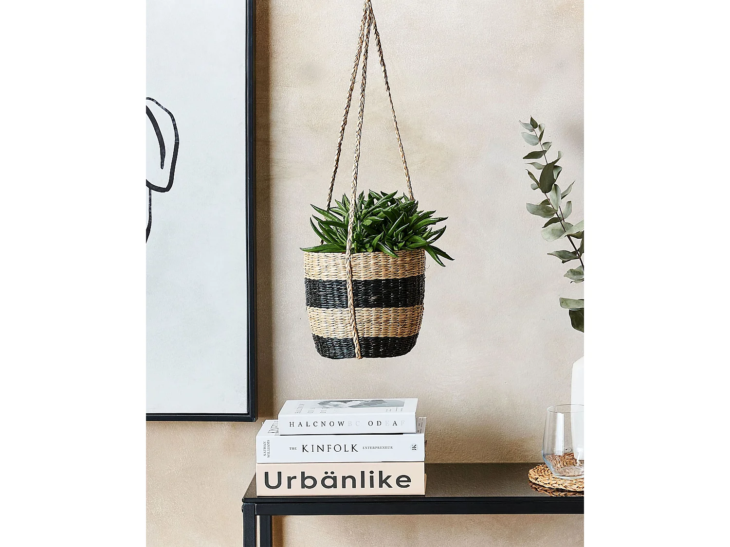 Bloempot RUFFE Wicker 18 cm Natuurlijk