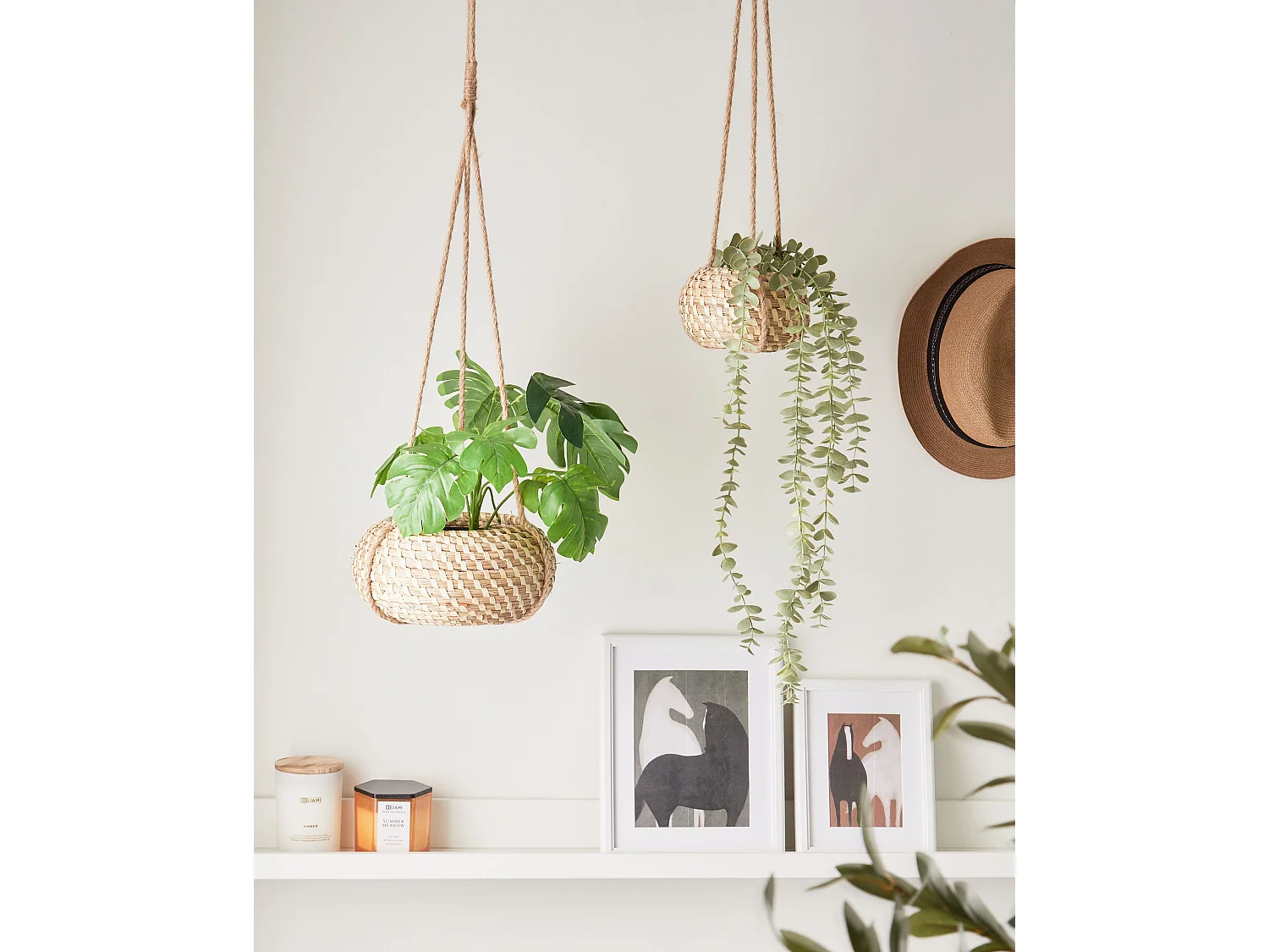 Lot de 2 pots de fleurs REMORA Herbier marin 27/22 cm Naturel