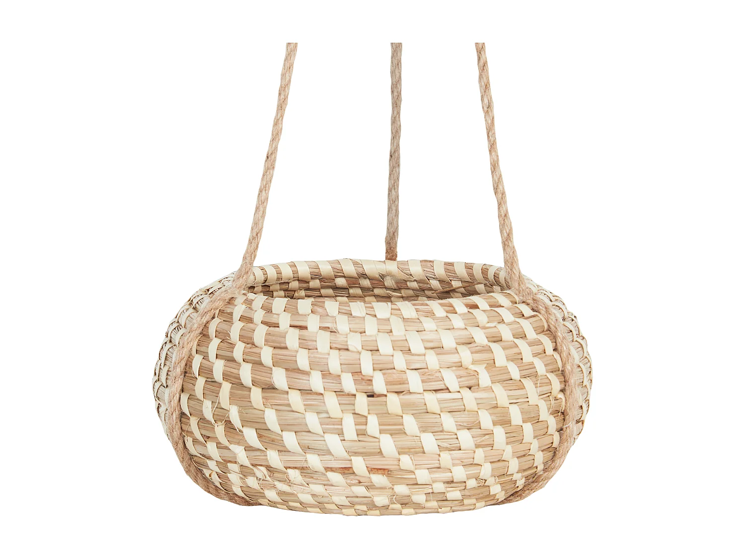 Set van 2 bloempotten REMORA Wicker 27/22 cm Natuurlijk