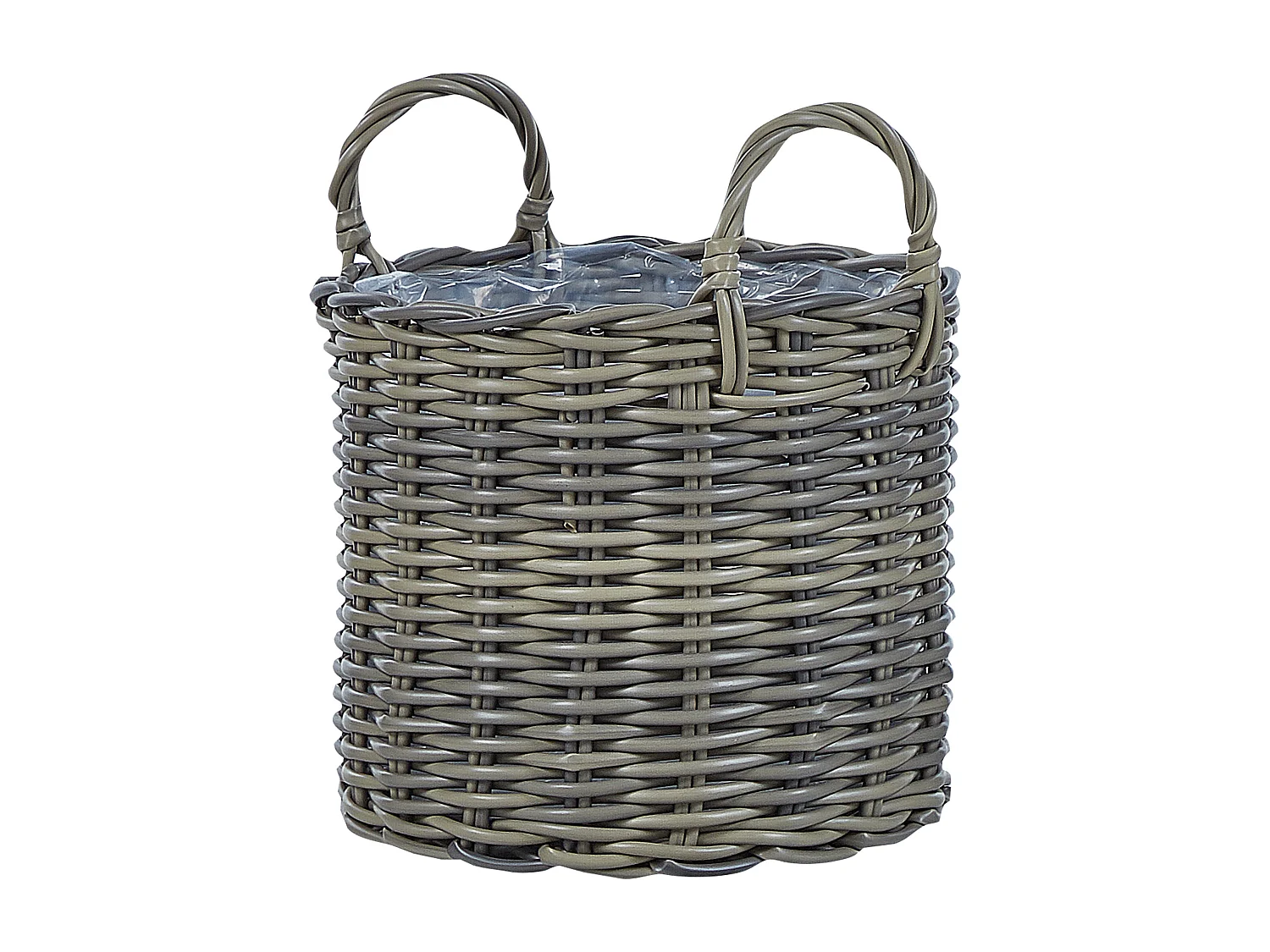 Set van 3 bloempotten NIKITI PE rotan 29/35/40 cm Taupe