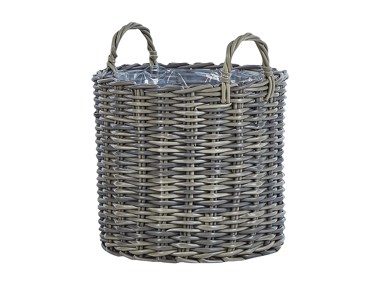 Set van 3 bloempotten NIKITI PE rotan 29/35/40 cm Taupe