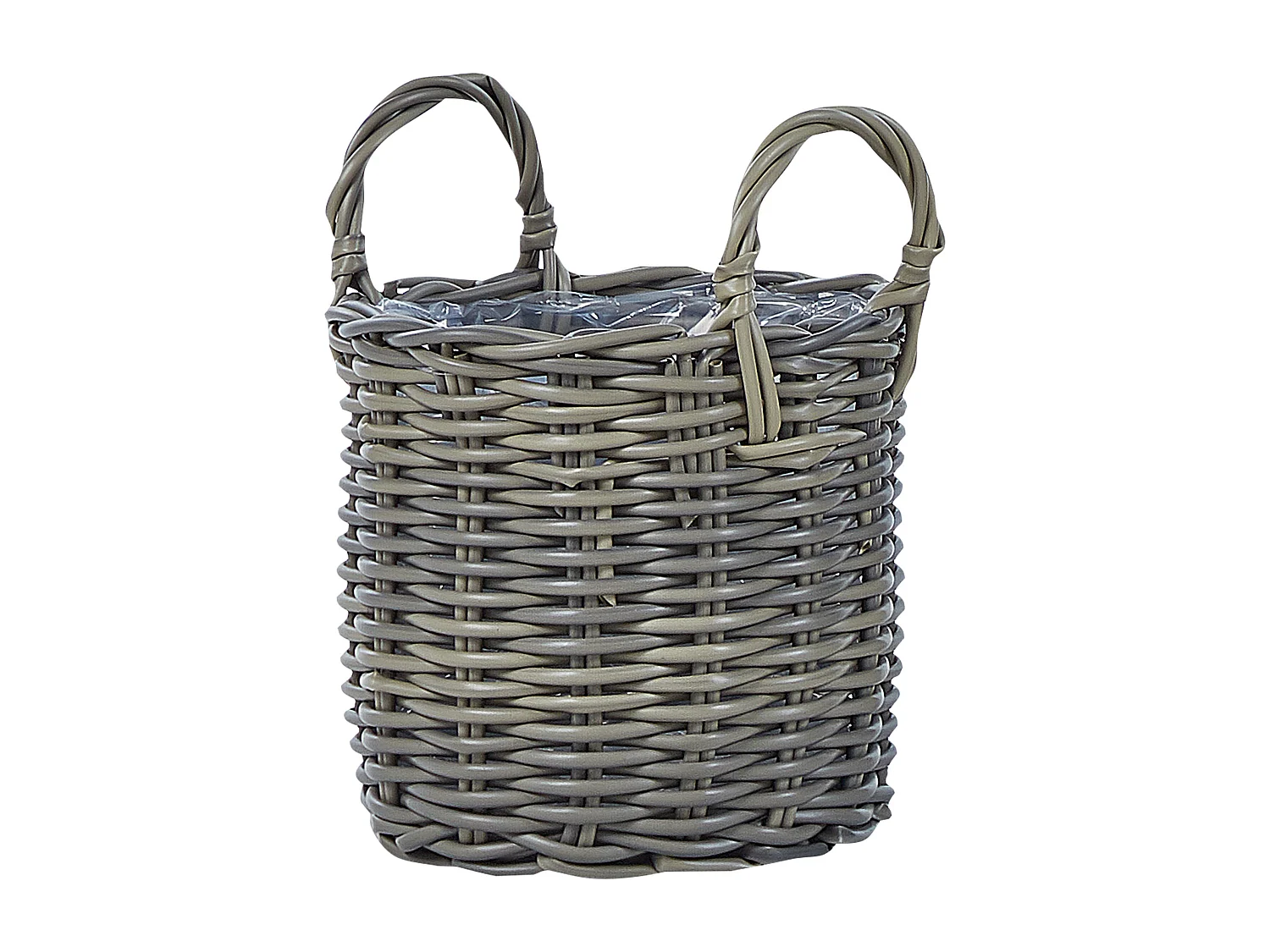 Lot de 3 pots de fleurs NIKITI Polyrotin 29/35/40 cm Taupe