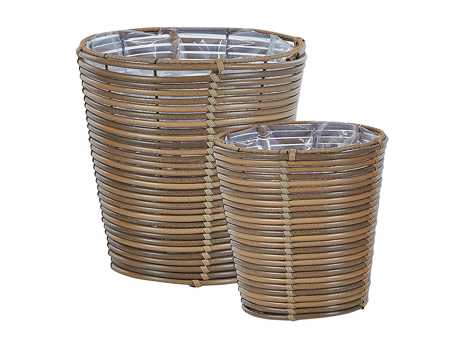 Lot de 2 pots de fleurs SARTI 24/31 cm Marron