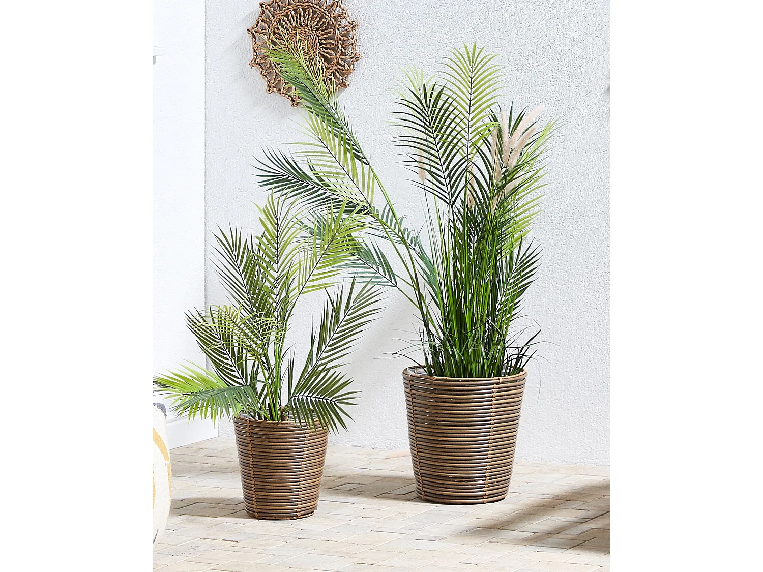 Lot de 2 pots de fleurs SARTI 24/31 cm Marron