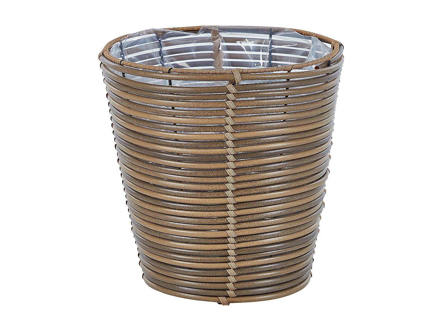 Set di 2 vasi per piante SARTI Rattan sintetico 24/31 cm Marrone