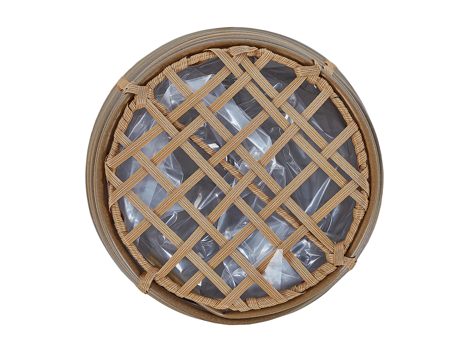 Set di 2 vasi per piante SARTI Rattan sintetico 24/31 cm Marrone