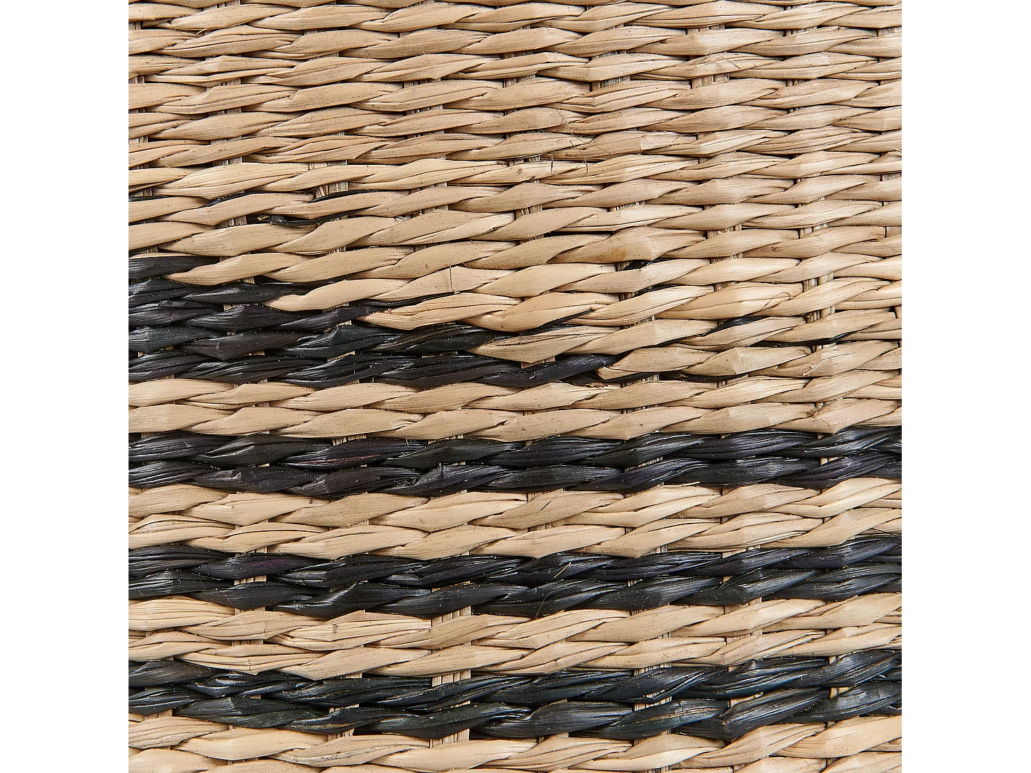 Set van 3 bloempotten RATTAIL Wicker 32/29/27 cm Zwart