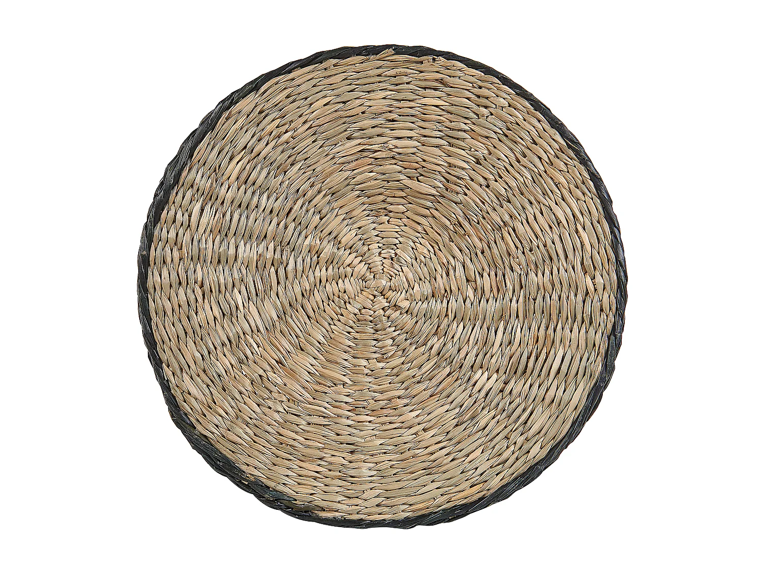 Set van 3 bloempotten RATTAIL Wicker 32/29/27 cm Zwart