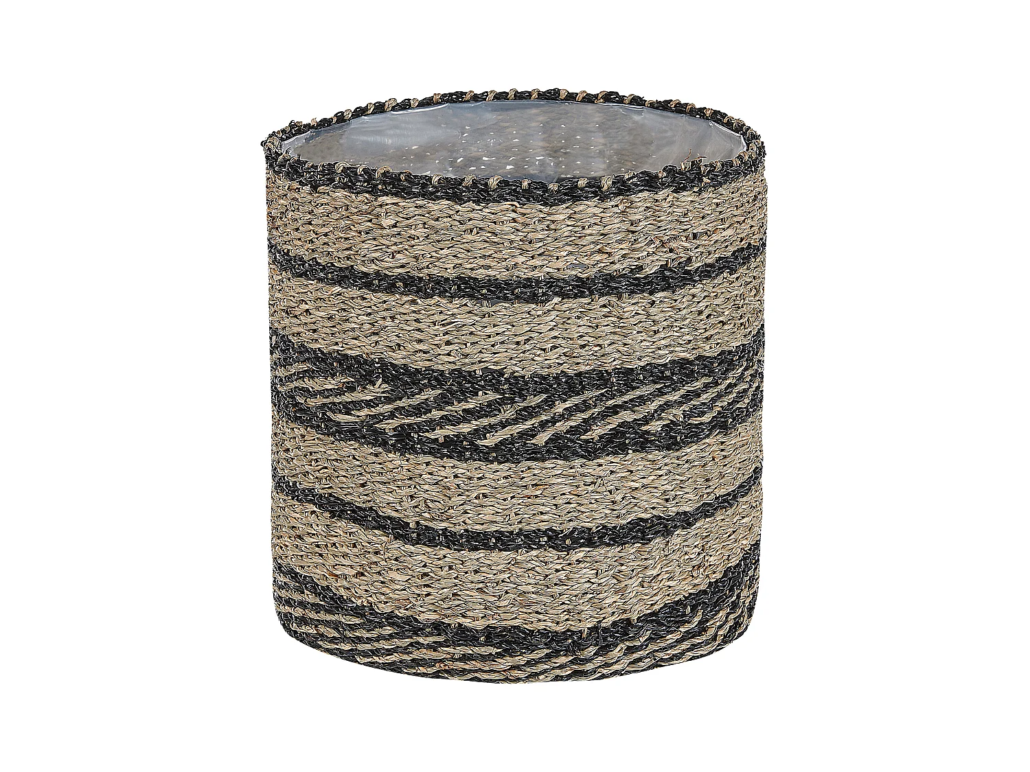 Set van 3 bloempotten RASBORA Wicker 35/31/27 cm Zwart