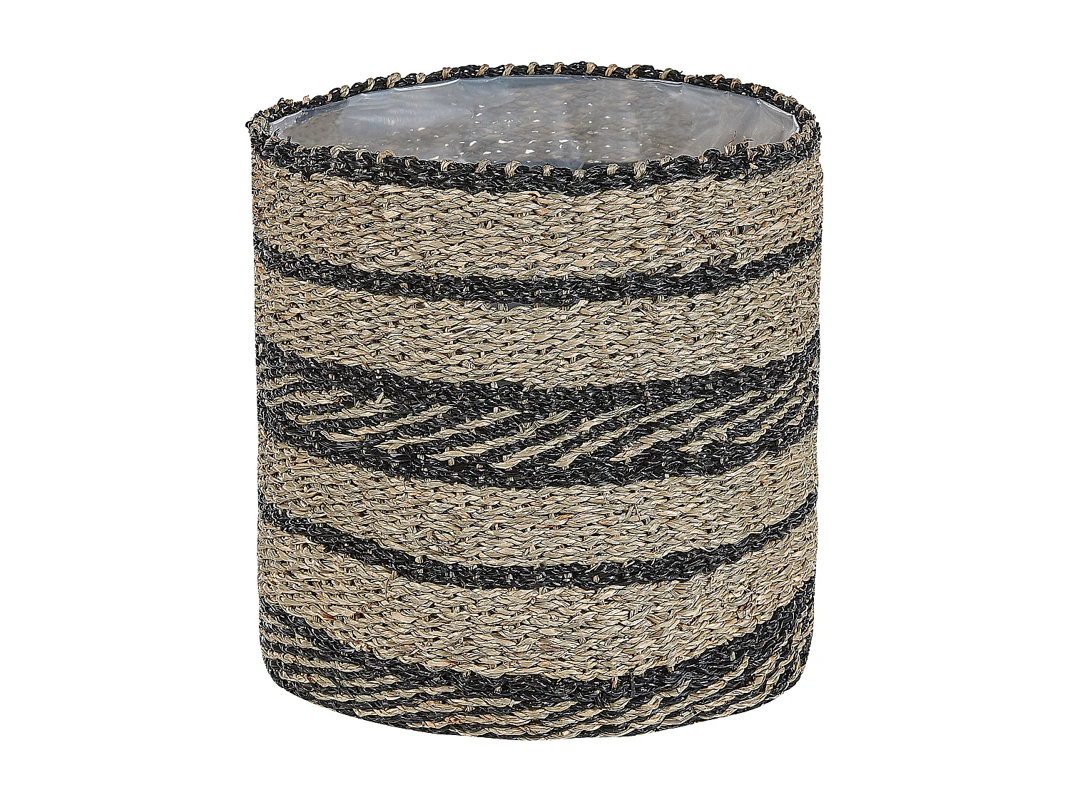 Set van 3 bloempotten RASBORA Wicker 35/31/27 cm Zwart